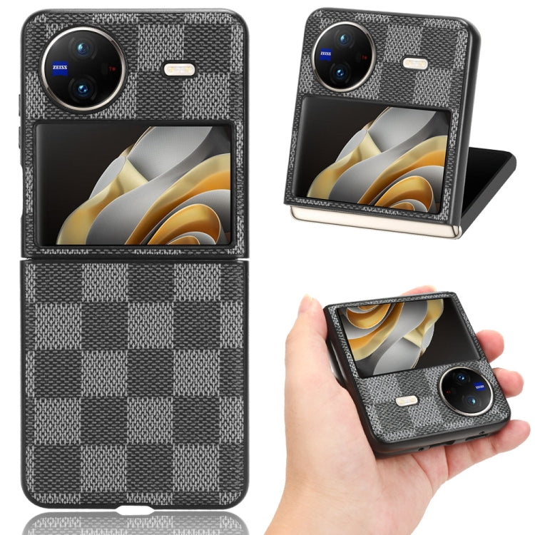For vivo X Flip Checkered Pattern PU Phone Case