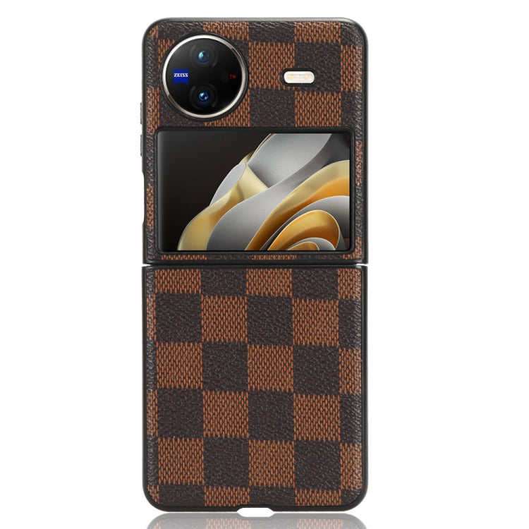 For vivo X Flip Checkered Pattern PU Phone Case