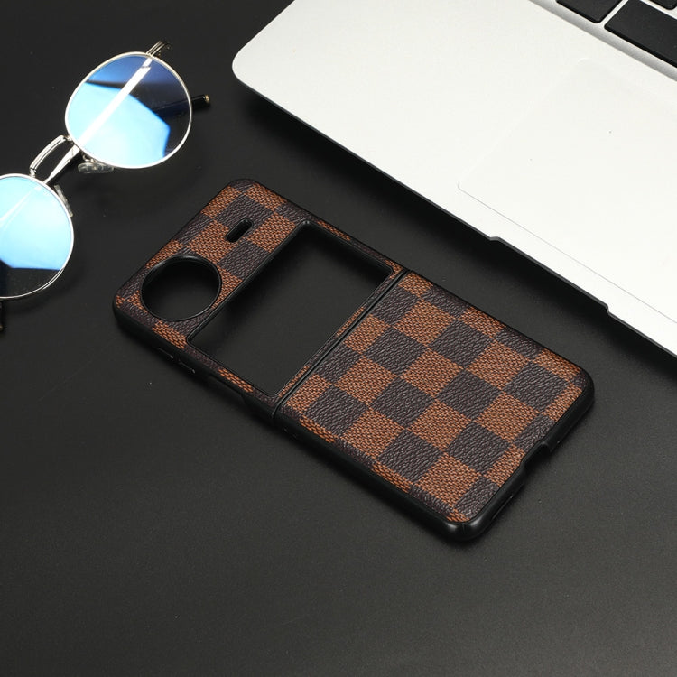 For vivo X Flip Checkered Pattern PU Phone Case