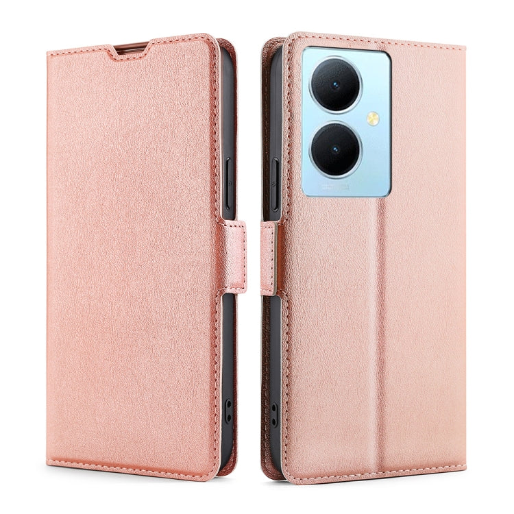 For vivo Y78 Plus 5G Ultra-thin Voltage Side Buckle Horizontal Flip Leather Phone Case