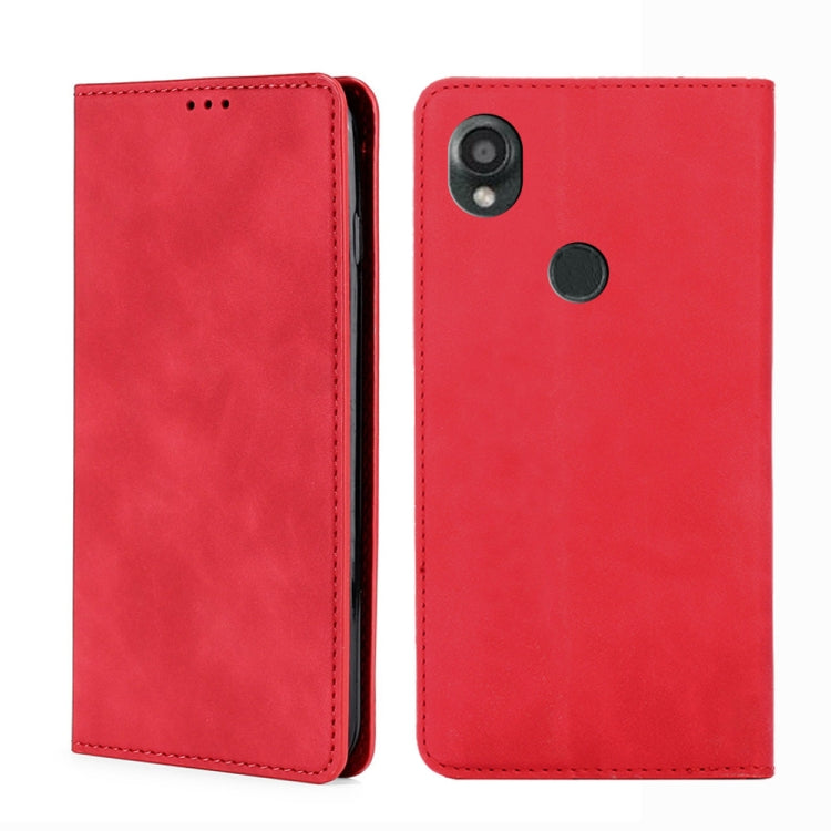 For Kyocera Digno SX3-KYG02 Skin Feel Magnetic Leather Phone Case