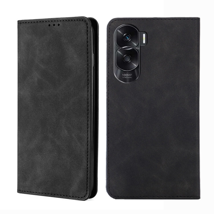 For Honor X50i 5G Skin Feel Magnetic Leather Phone Case
