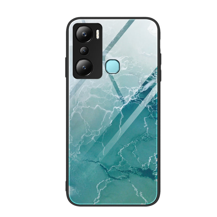 For vivo iQOO Z7 Marble Pattern Glass Protective Phone Case