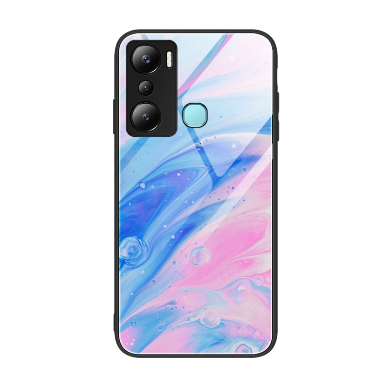 For vivo iQOO Z7 Marble Pattern Glass Protective Phone Case