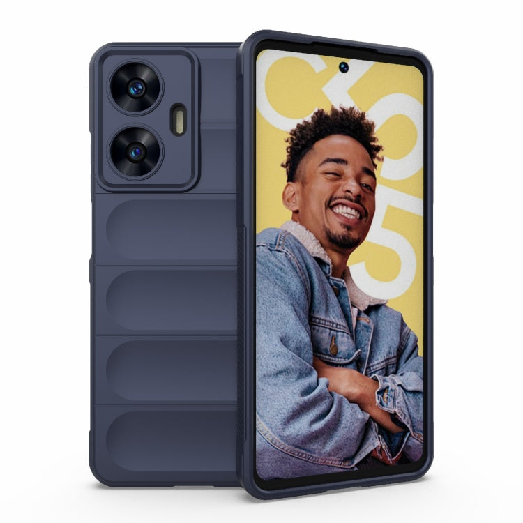 For Realme C55 4G Magic Shield TPU + Flannel Phone Case