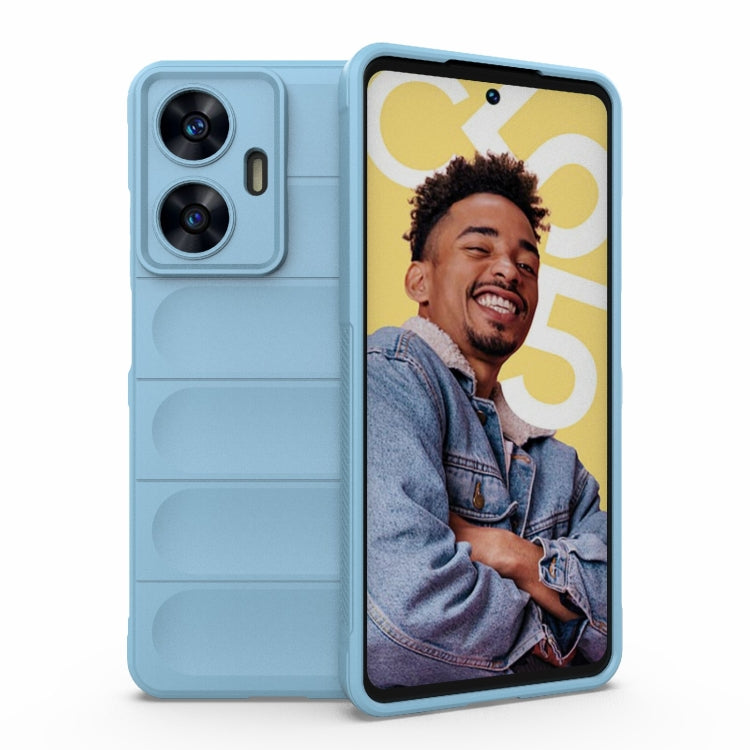 For Realme C55 4G Magic Shield TPU + Flannel Phone Case