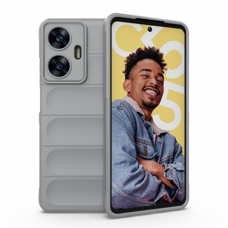 For Realme C55 4G Magic Shield TPU + Flannel Phone Case