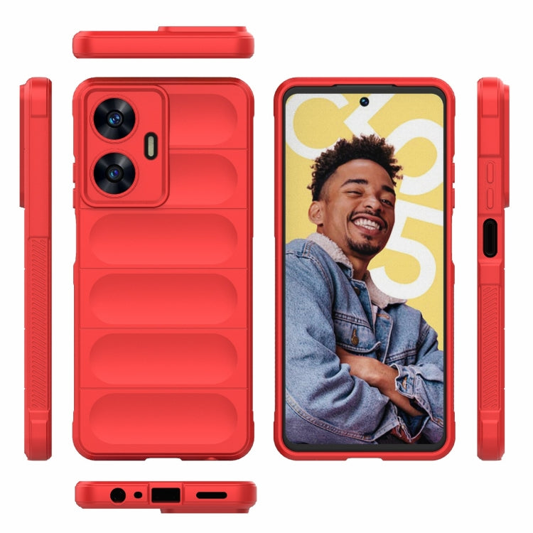 For Realme C55 4G Magic Shield TPU + Flannel Phone Case