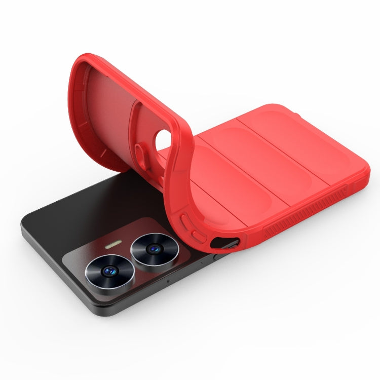 For Realme C55 4G Magic Shield TPU + Flannel Phone Case