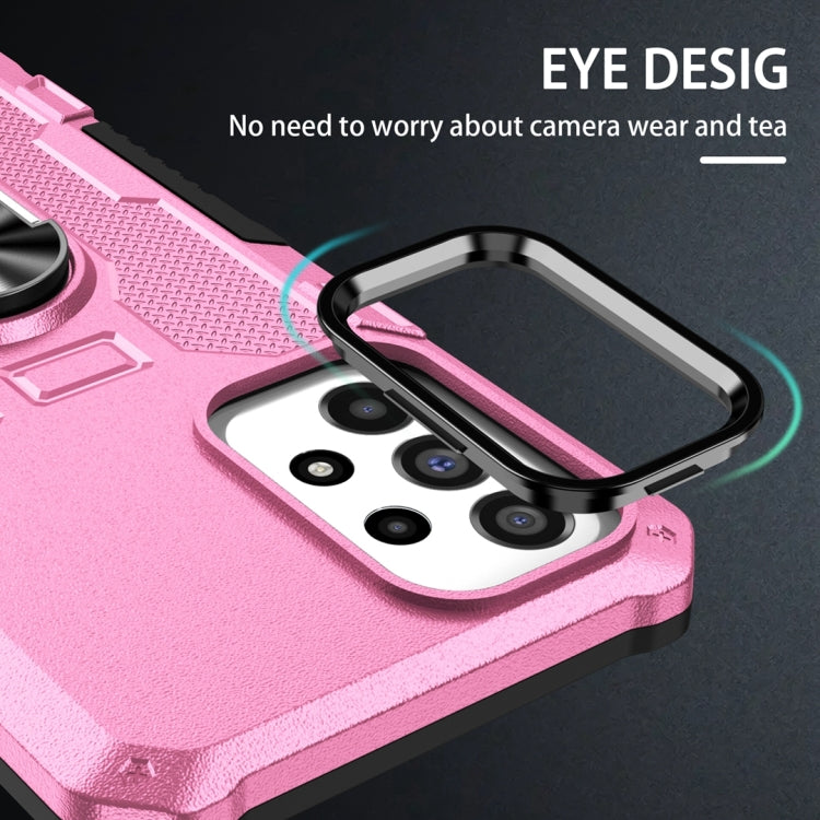 For OPPO A17 Ring Holder Armor Hybrid Phone Case
