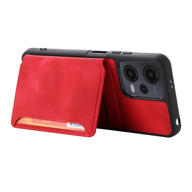 For Xiaomi Redmi Note 12 4G Global Skin Feel Dream RFID Anti-theft PU Card Bag Phone Case