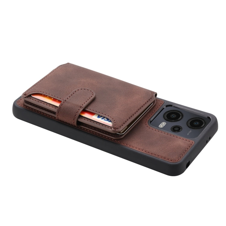 For Xiaomi Redmi Note 12 4G Global Skin Feel Dream RFID Anti-theft PU Card Bag Phone Case