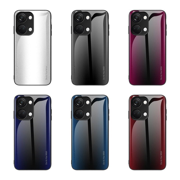 For OnePlus Ace 2V Texture Gradient Glass TPU Phone Case