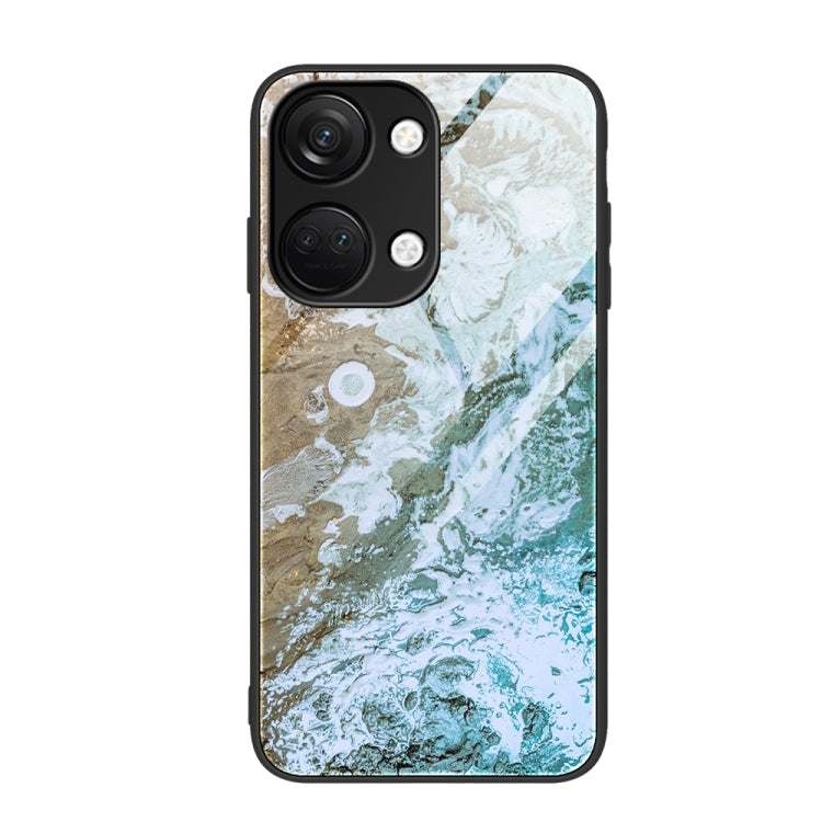 For OnePlus Ace 2V Marble Pattern Glass Protective Phone Case