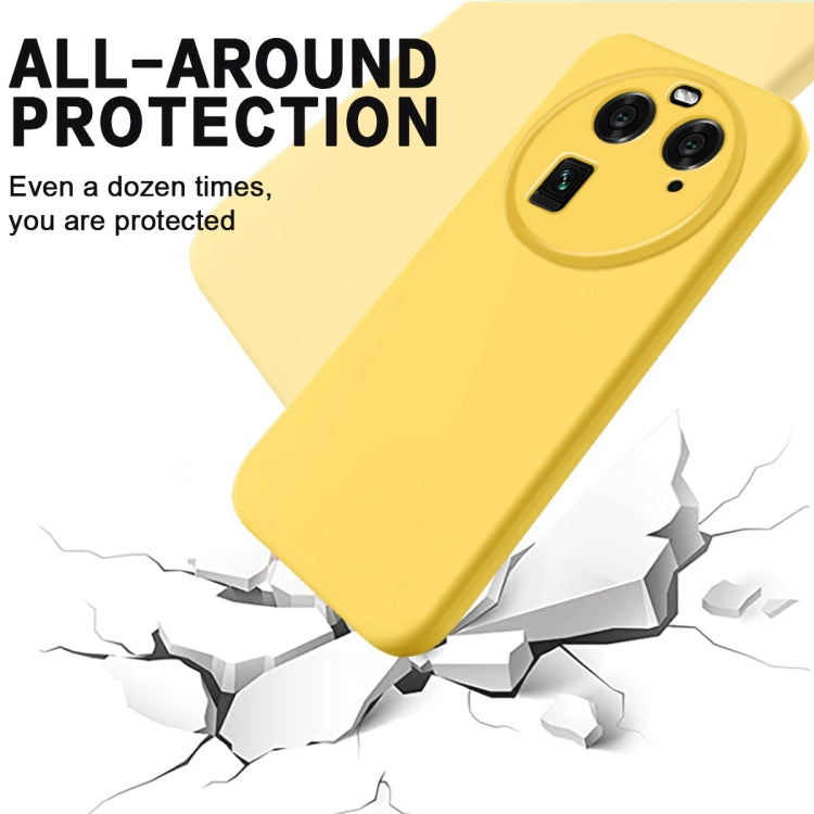 For OPPO Find X6 Pure Color Liquid Silicone Shockproof Phone Case