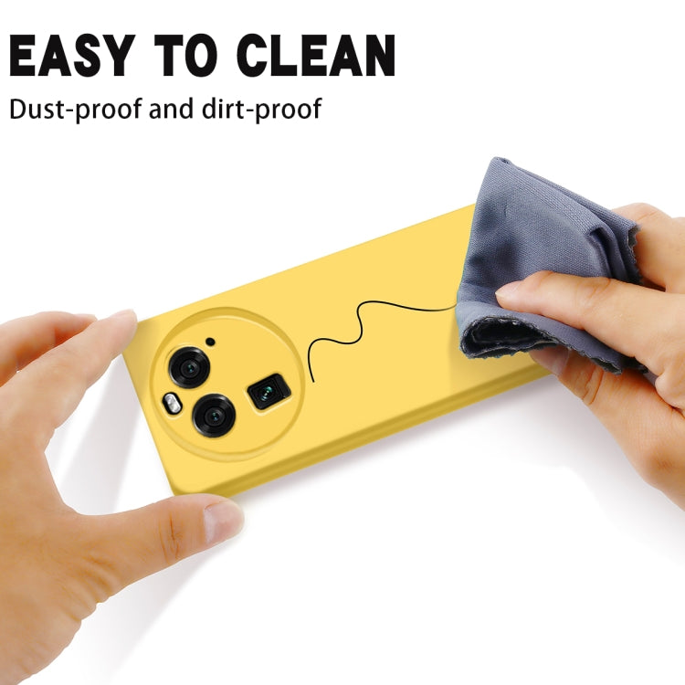 For OPPO Find X6 Pure Color Liquid Silicone Shockproof Phone Case