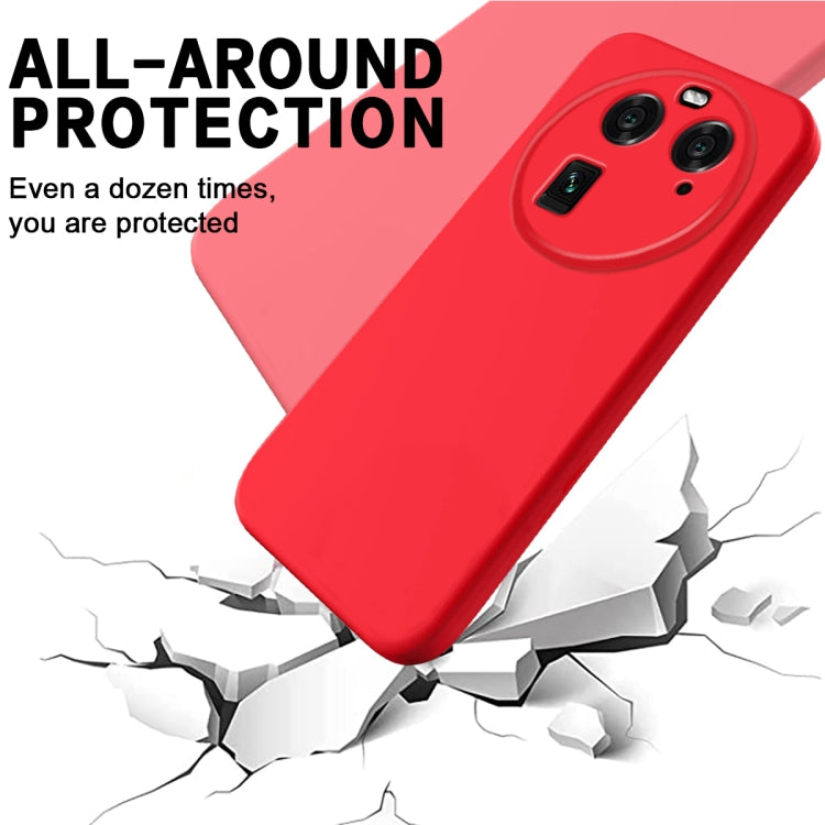 For OPPO Find X6 Pure Color Liquid Silicone Shockproof Phone Case