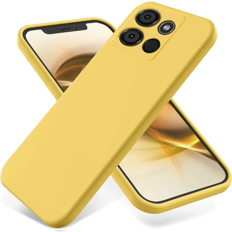 For Ietl A60 Pure Color Liquid Silicone Shockproof Phone Case