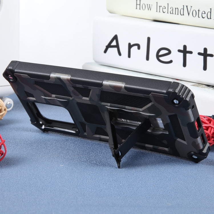 For Xiaomi Redmi Note 12 4G Camouflage Armor Kickstand TPU + PC Magnetic Phone Case