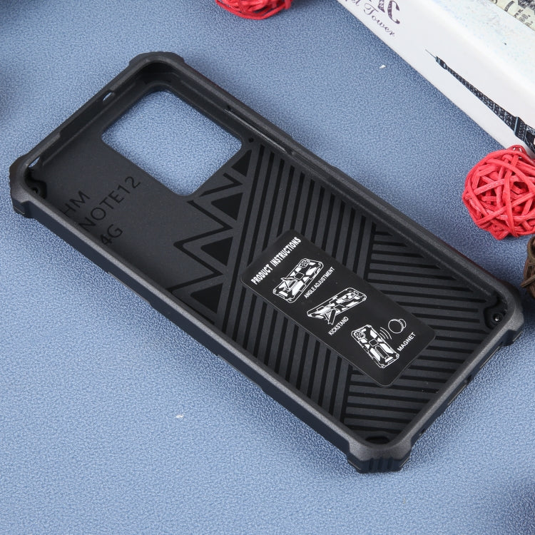 For Xiaomi Redmi Note 12 4G Camouflage Armor Kickstand TPU + PC Magnetic Phone Case