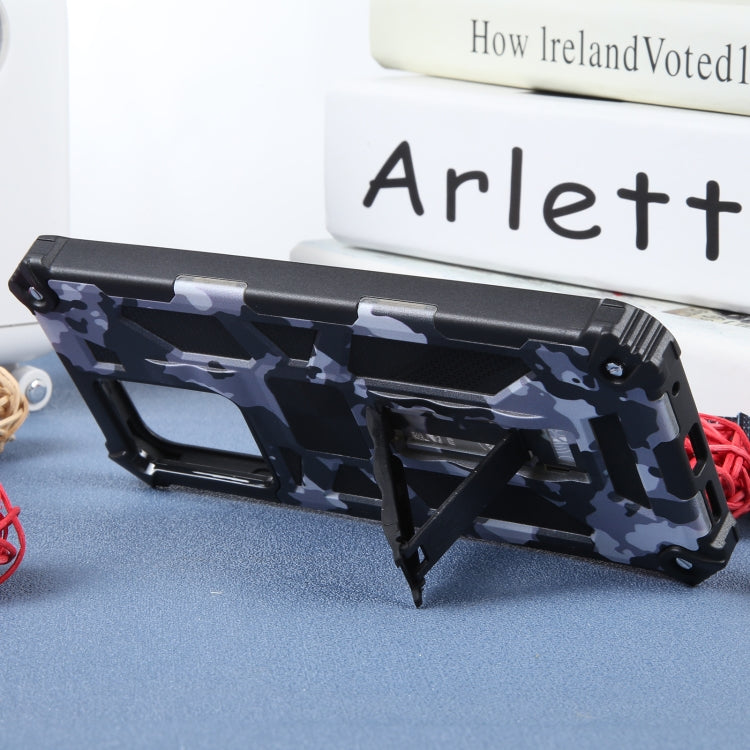 For Xiaomi Redmi Note 12 4G Camouflage Armor Kickstand TPU + PC Magnetic Phone Case