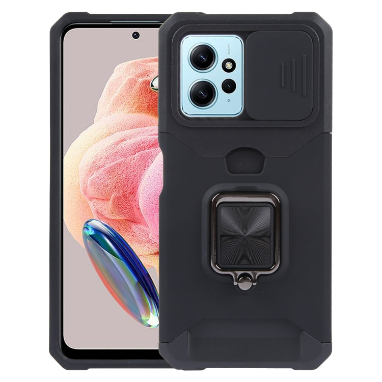 For Xiaomi Redmi Note 12 4G Camera Shield Card Slot PC+TPU Phone Case