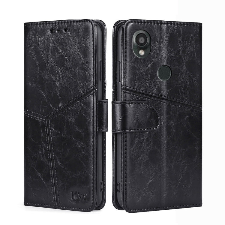 For Kyocera Digno SX3-KYG02 Geometric Stitching Leather Phone Case