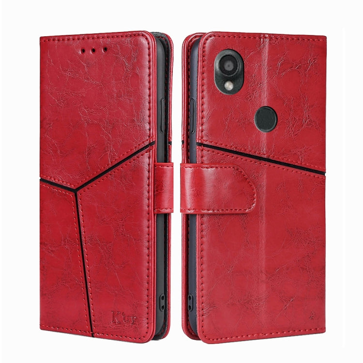 For Kyocera Digno SX3-KYG02 Geometric Stitching Leather Phone Case