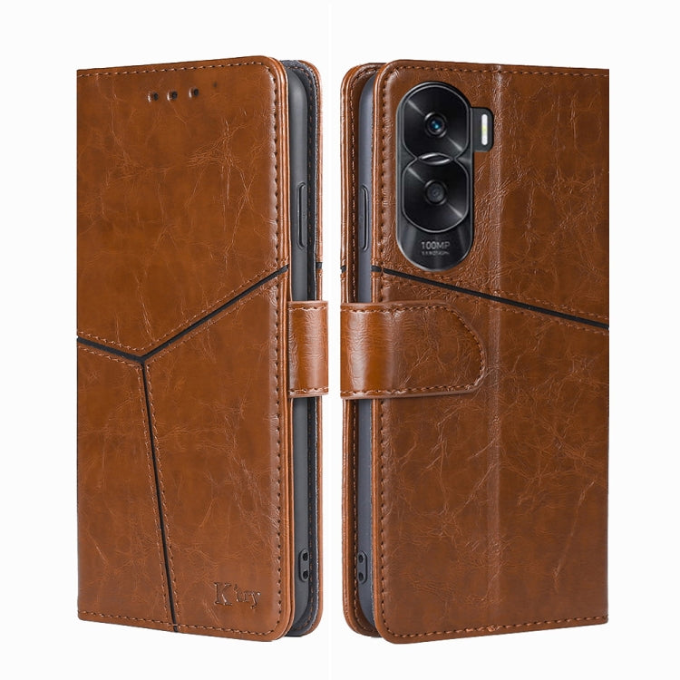 For Honor X50i 5G Geometric Stitching Leather Phone Case