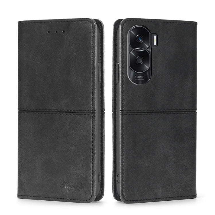 For Honor X50i 5G Cow Texture Magnetic Leather Phone Case