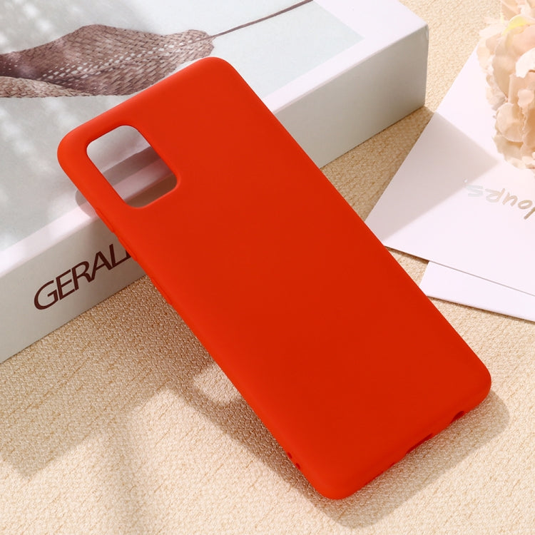 For Xiaomi Mi 10 Lite Solid Color Liquid Silicone Shockproof Full Coverage Protective Case