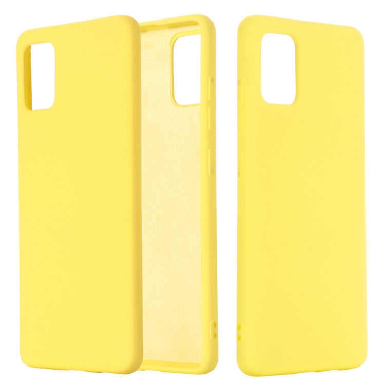 For Xiaomi Mi 10 Lite Solid Color Liquid Silicone Shockproof Full Coverage Protective Case