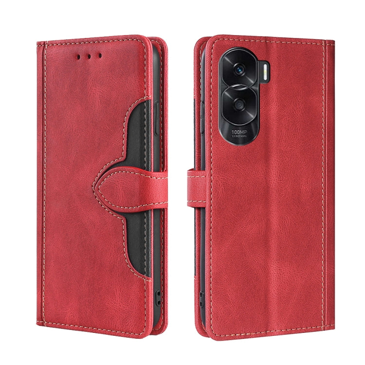 For Honor X50i 5G Skin Feel Magnetic Buckle Leather Phone Case