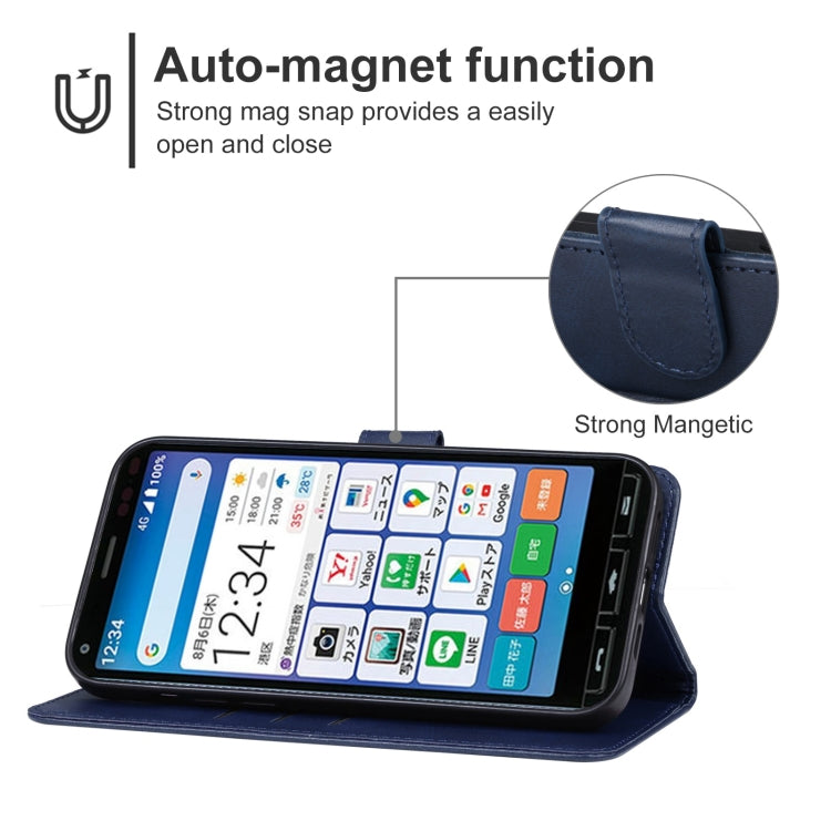 For Kyocera Kantan Sumaho 3 A205KC Leather Phone Case