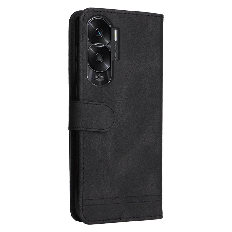 For Honor X50i 5G Skin Feel Life Tree Metal Button Leather Phone Case