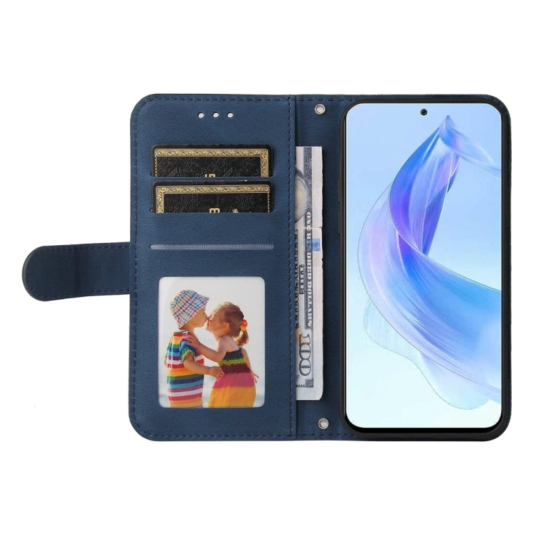 For Honor X50i 5G Skin Feel Life Tree Metal Button Leather Phone Case