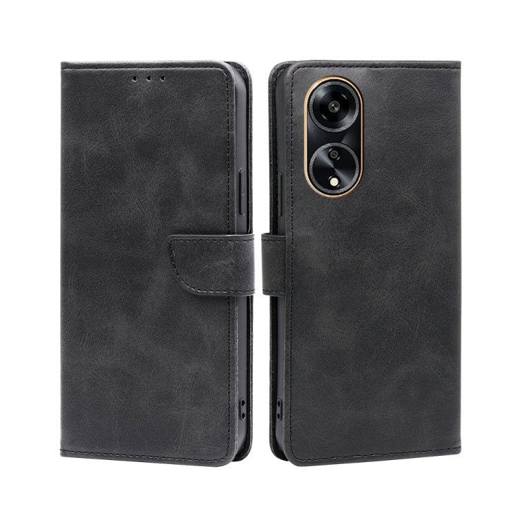 For OPPO A1 5G Calf Texture Buckle Flip Leather Phone Case