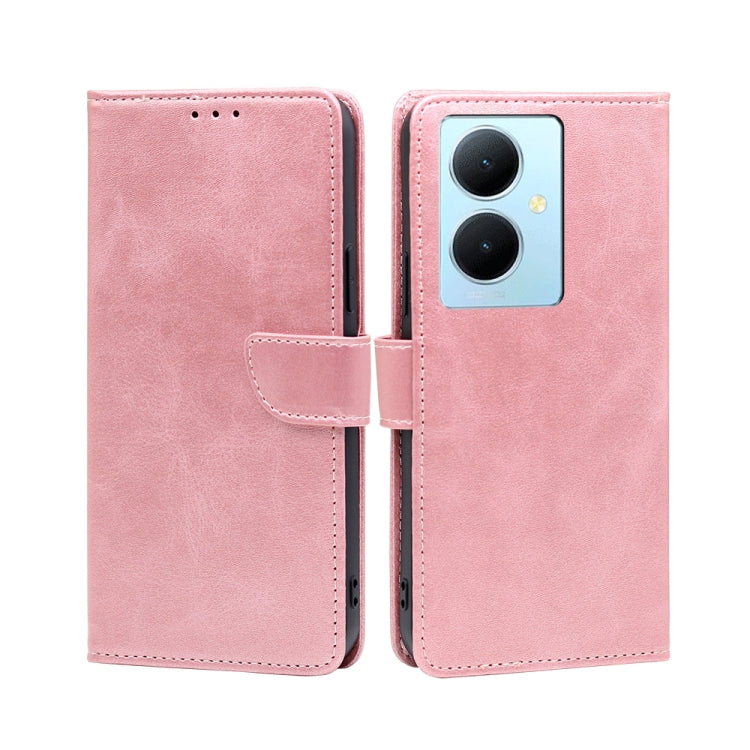 For vivo Y78 Plus 5G Calf Texture Buckle Flip Leather Phone Case