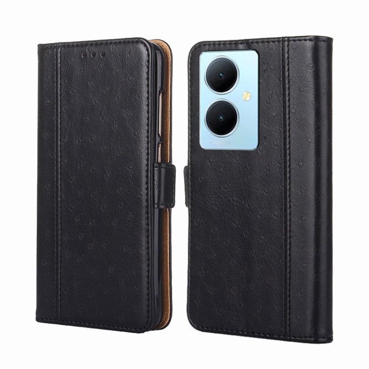 For vivo Y78 Plus 5G Ostrich Texture Horizontal Flip Leather Phone Case