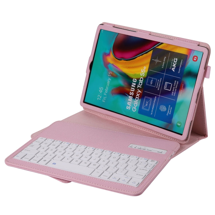 SA610 For Samsung Galaxy Tab S6 Lite 10.4 P610 & P615 (2020) / Tab S5e / T720 2 in 1 Detachable Bluetooth Keyboard + Litchi Texture Tablet Case with Stand & Pen Slot