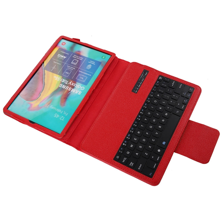 SA610 For Samsung Galaxy Tab S6 Lite 10.4 P610 & P615 (2020) / Tab S5e / T720 2 in 1 Detachable Bluetooth Keyboard + Litchi Texture Tablet Case with Stand & Pen Slot