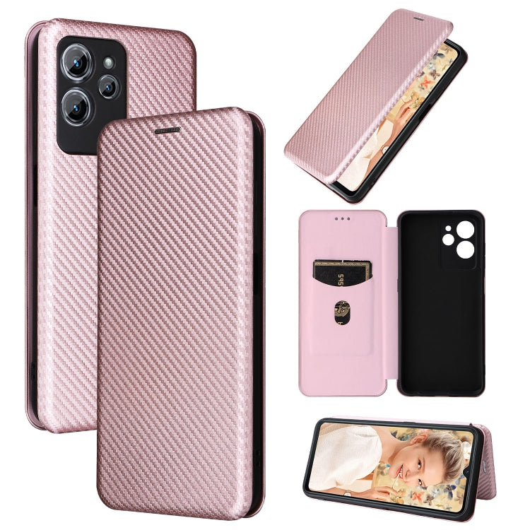 For Oukitel C32 Carbon Fiber Texture Flip Leather Phone Case