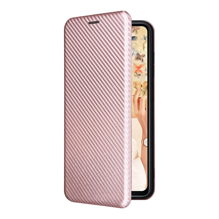 For Oukitel C32 Carbon Fiber Texture Flip Leather Phone Case