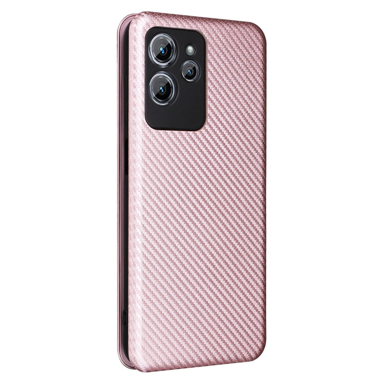 For Oukitel C32 Carbon Fiber Texture Flip Leather Phone Case