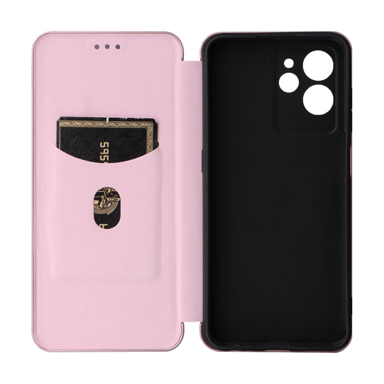 For Oukitel C32 Carbon Fiber Texture Flip Leather Phone Case