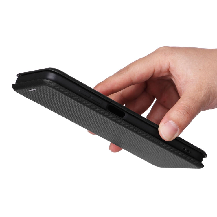 For Oukitel C32 Carbon Fiber Texture Flip Leather Phone Case