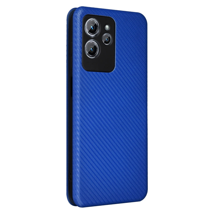 For Oukitel C32 Carbon Fiber Texture Flip Leather Phone Case