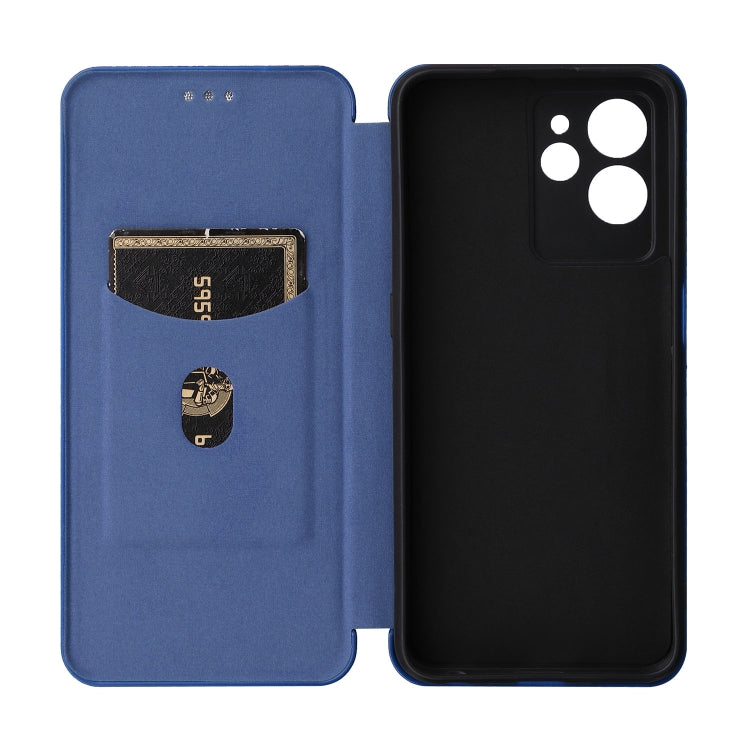 For Oukitel C32 Carbon Fiber Texture Flip Leather Phone Case