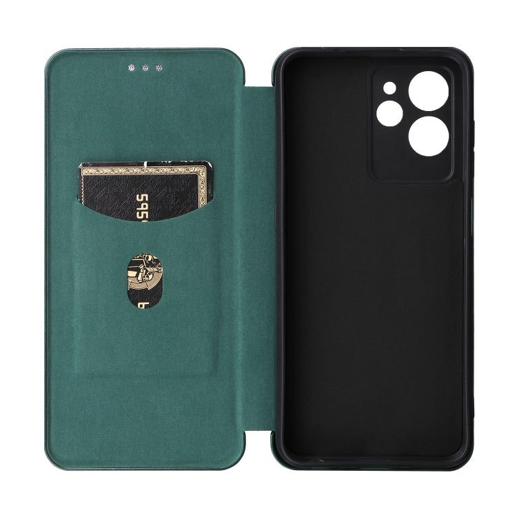 For Oukitel C32 Carbon Fiber Texture Flip Leather Phone Case