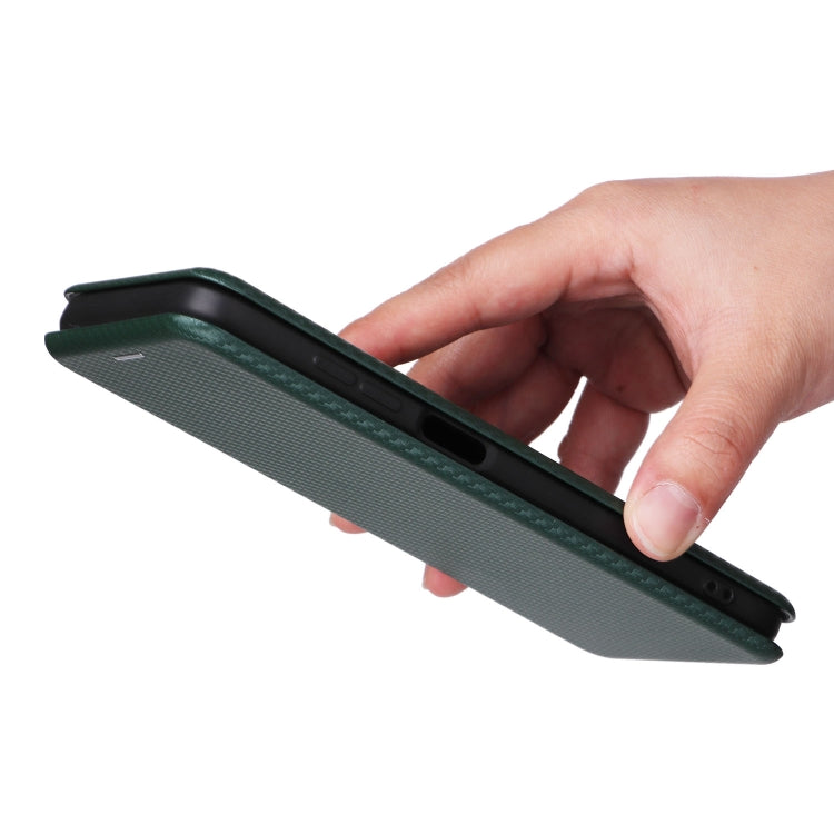 For Oukitel C32 Carbon Fiber Texture Flip Leather Phone Case